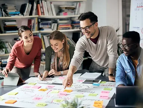 Startup founders presenting an innovative business idea for Canadian immigration