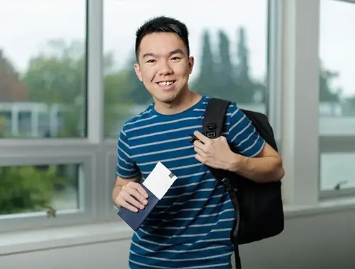 International student preparing documents to continue studies legally in Canada